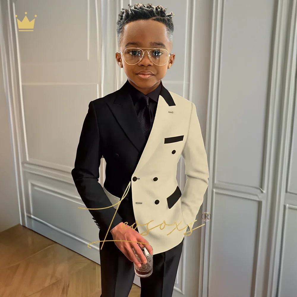 Boys formal suit set 2 piece suit, suitable for wedding party cocktail party custom suit dress 2~16 years old children suit