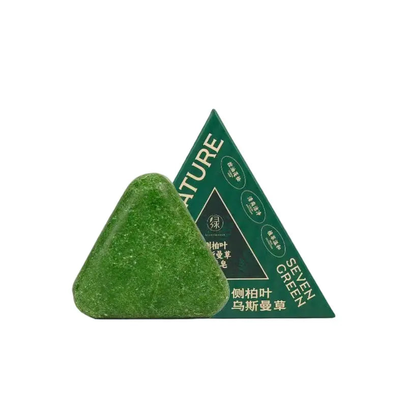 Usman Grass & Platycladus Shampoo Bar For Hair Growth Natural Herbal Soap For Hair Loss Controls Oil Strengthens Roots Shampoo