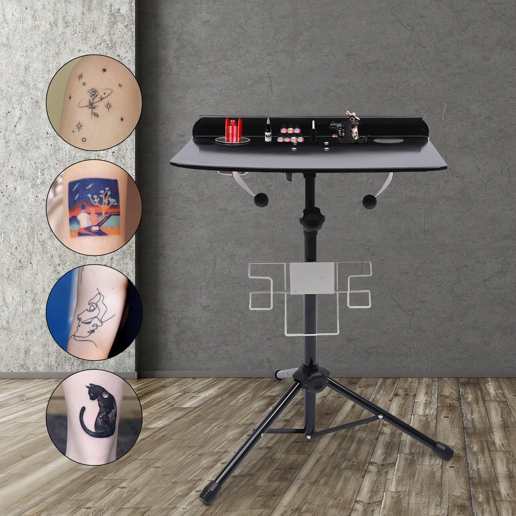 Mobile Metal Tattoos Tattoo Work Station Stand Tattoo Beauty Desk Table Adjustable New