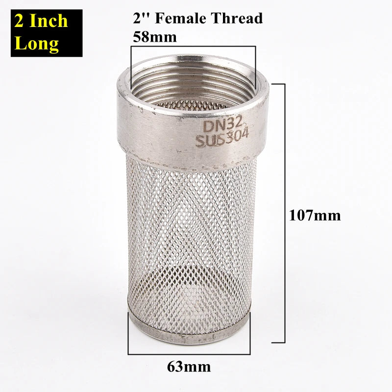 304 Stainless Steel Mesh Filter Aquarium Fish Tank Filter Garden Irrigation Impurity Filter Water Cleaning Mesh Metal Filter
