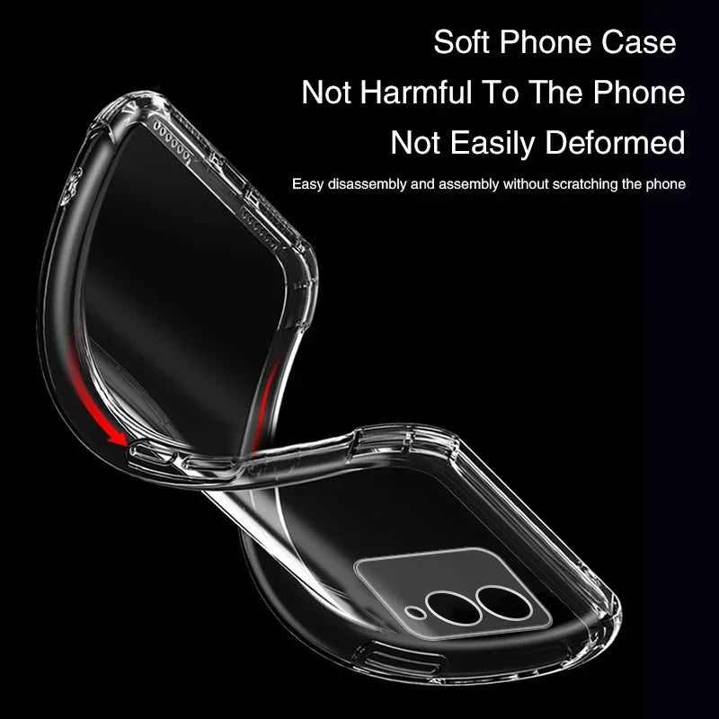 Soft Clear Silicone Phone Case for VIVO Y17S Y16 Y15A Y15S Y12S Y11 Y11S Y10 T1 Shockproof Airbag Transparent Back Cover Housing
