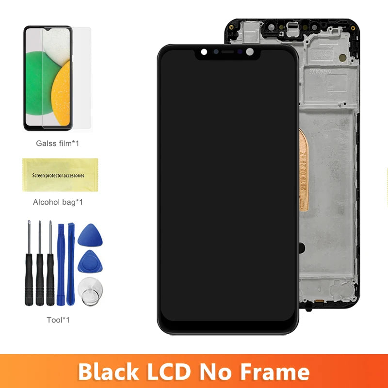 6.18” AMOLED For Xiaomi Poco F1 Screen with Frame, For Xiaomi Pocophone F1 PocoF1 LCD Display Touch Screen Digitizer Replacemen