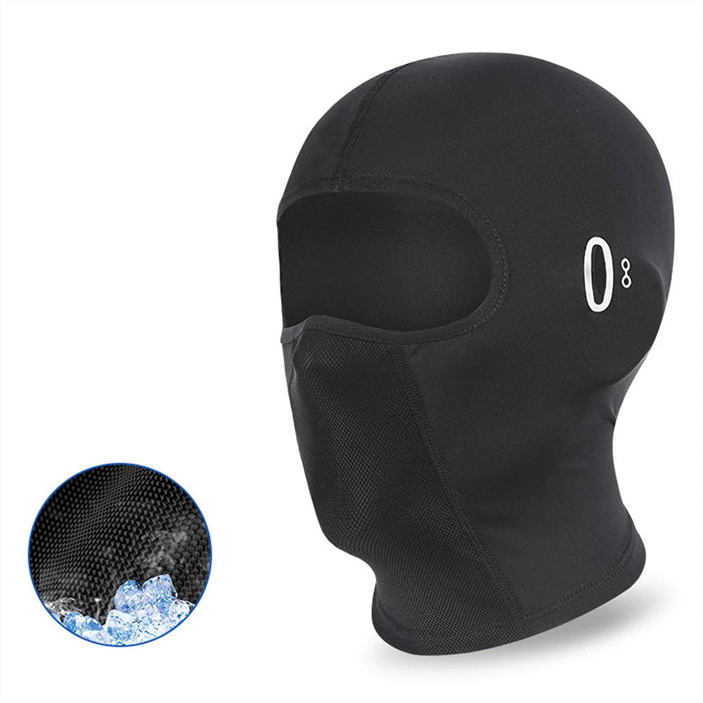UV Protection Full Face Mask Hiking Ice Silk Sun Hat Men Women Balaclava Sunglasses Holes Scarf Cooling Cycling Face Cover Beach