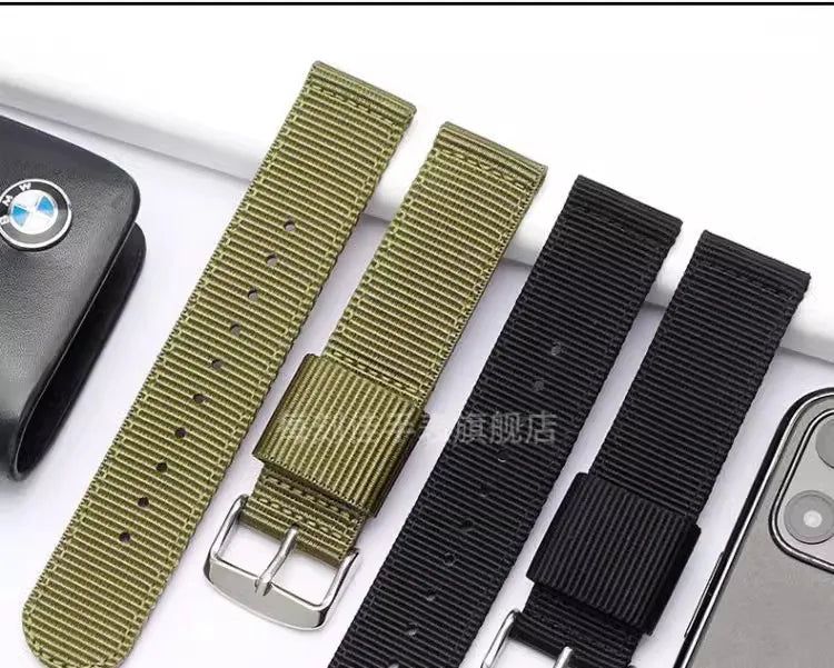 For Casio AE1200 AE1300 A168w/A158W MRW200/F91w AQ230 Bracelet woven nylon canvas watch strap 18mm Men's and women's watch band