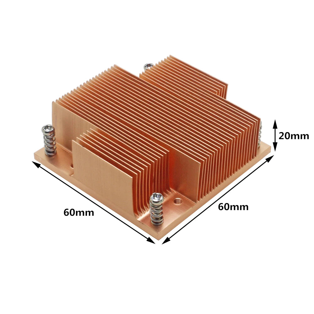 Server CPU Cooler Copper heatsink for Intel Core PGA988 989 i7-600 i5-500 i5-400 i3-300 Mobile Processor Computer cooling