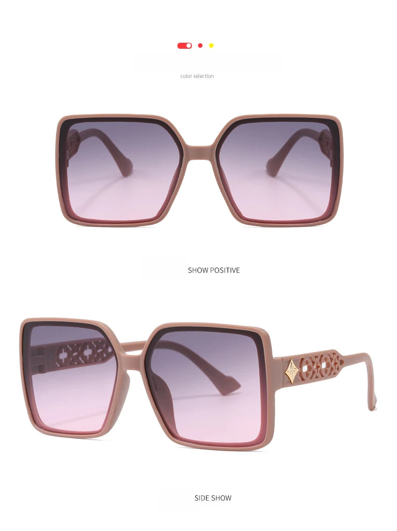 Car Sun Glasse 1/5pcs Sets Square Simple Design Sunglasses Women Large Frame Outdoor Sunshade Glasses Male Retro Eyeglasses