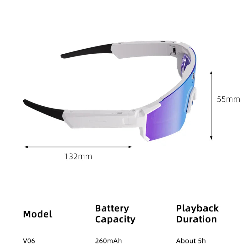 New Ai Intelligent Glasses For Outdoor Cycling Goggles With 800w Camera And High-definition Anti Shake Mini Recording Glasses