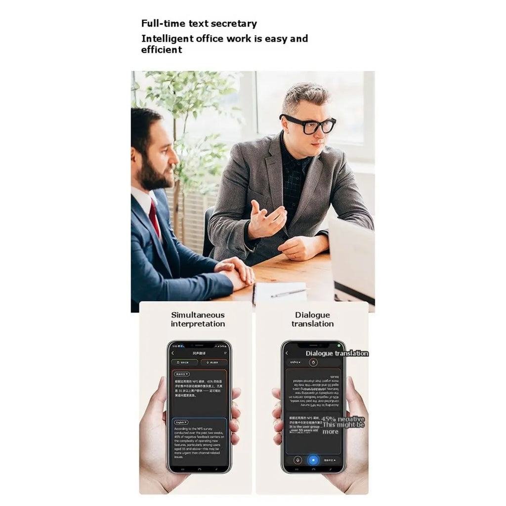 ABGI-AI Smart Glasses With 8MP Camera Video Recording AI Photo Recognition Bluetooth Call Voice Translation Functionality Sungla