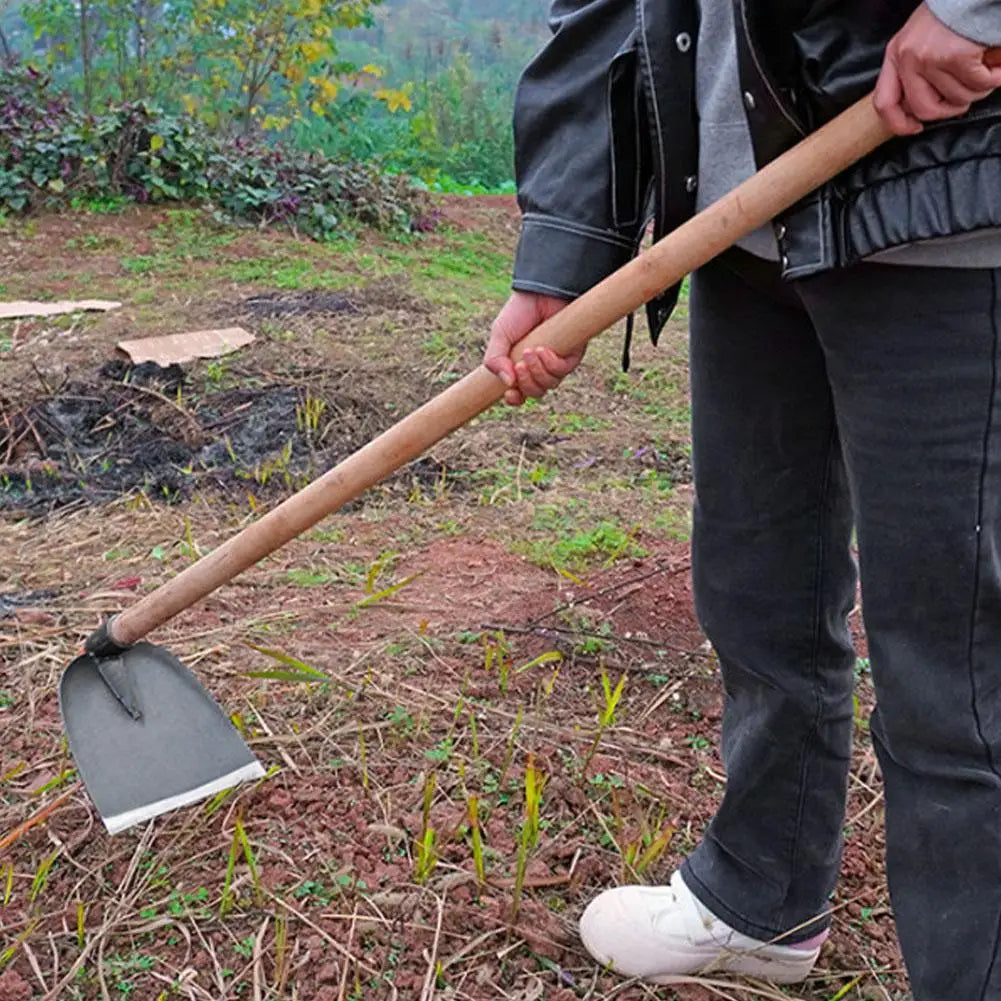 Garden Hoe Household Outdoor Farming Tools Forging Weeding Hoe for Digging Soil Planting Vegetables Flowers