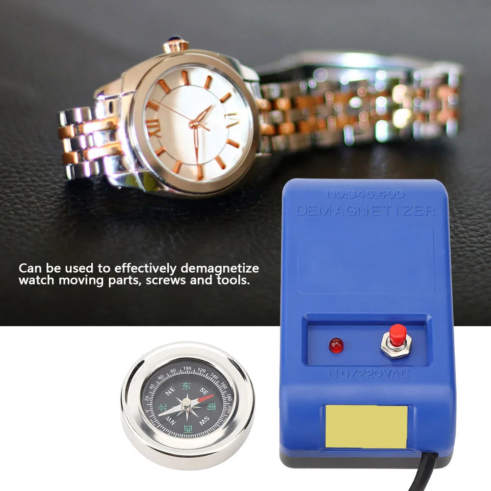 Electrical Demagnetizer Tools Compass Set for Watch Repair Degausser Tool 110V-220V