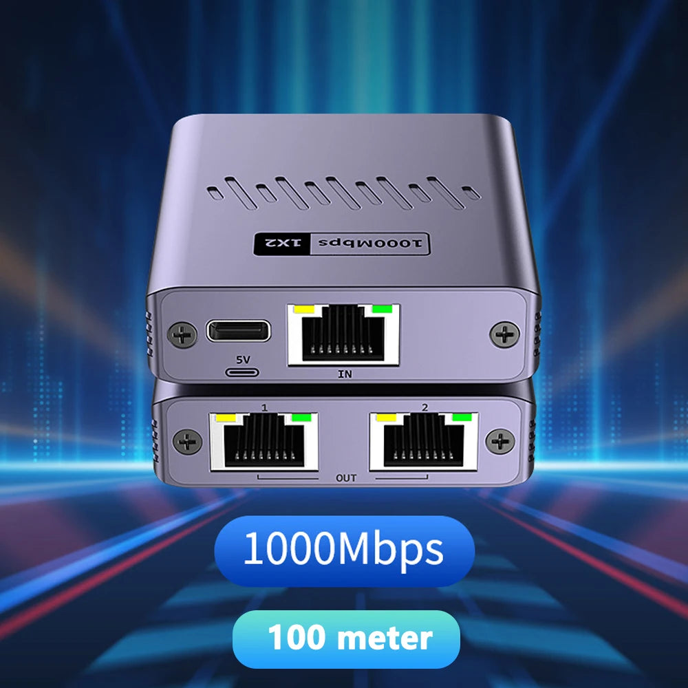 Gigabit Ethernet Splitter 1 to 2/3/4 1000Mbps RJ45 LAN Internet Splitter for PC Laptop Nintendo Switch Router TV Box Digital TV