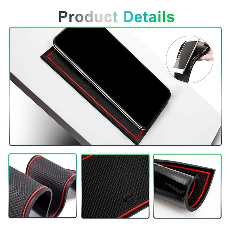 Car Door Slot Mats Console Cup Holder Coaster For Car Non Slip For Suzuki Swift 2017-2021 Accessories
