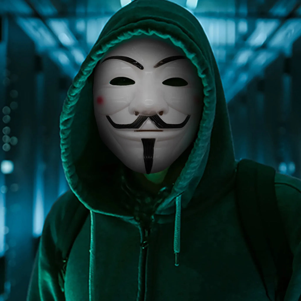 1pc Halloween Face Mask Black White V For Vendetta Hackers Cos Mask Halloween Cosplay Party Diy Masks Anime Anonymous Headwear
