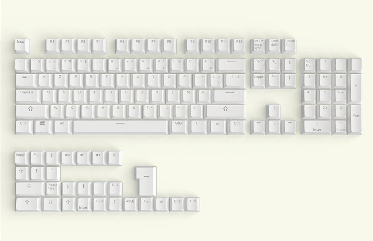 Russian Keycaps Spanish Arabic Korean Portuguese French German Thai Letters Translucent Keycaps For Cherry MX Switch 104 Key LK1