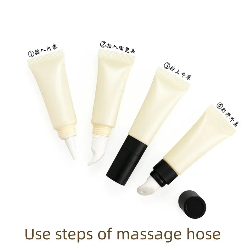 Wholesale New 10/15ml Cosmetic Soft Tubes Pearly Beige Lipstick Bottle Eye Cream Sample Tube Eye Massage Bottle Roll on Bottle