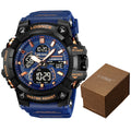 New LOQNCE 98007 Men's Watch For You 50M Waterproof Watches High Quality Movement Calendar Luminous Alarm Silicone Band With Box