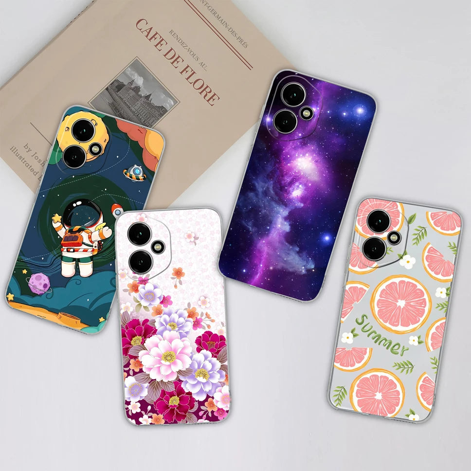 For Honor 400 Pro 5G Case Cute Astronaut Transparent TPU Soft Silicone Phone Back Cover For Honor 400Pro High Quality Funda Capa