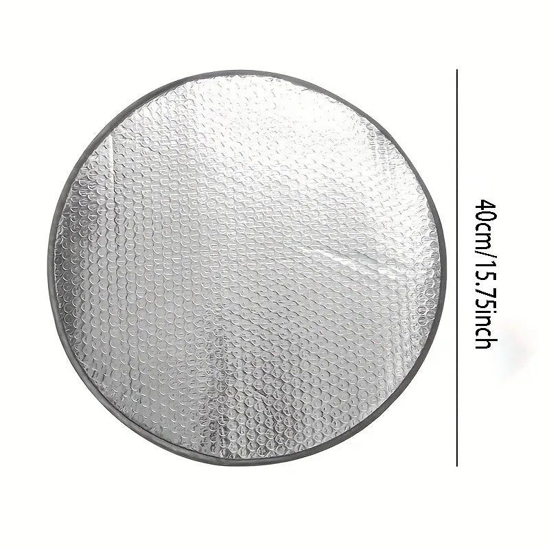 Car Steering Wheel Sun Shade Double Thick Sun Protection Foldable Anti-uv Sunscreen Car Supplies Car Steering Wheel Cover Silver