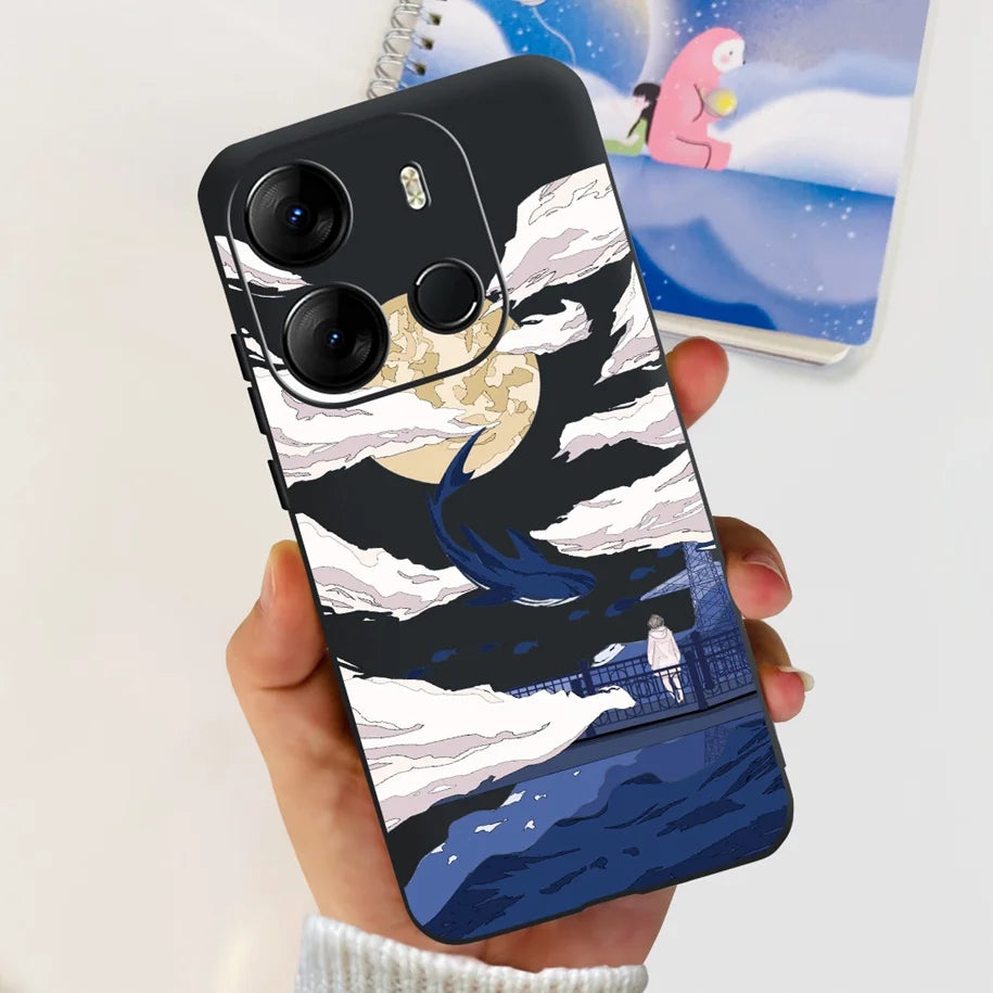 For Tecno Pop 7 Pro Pop7 Case Fashion Marble Soft Silicone Matte Coque For Tecno Spark Go 2023 Funda Pop7Pro BF6 BF7 BF7h Bumper