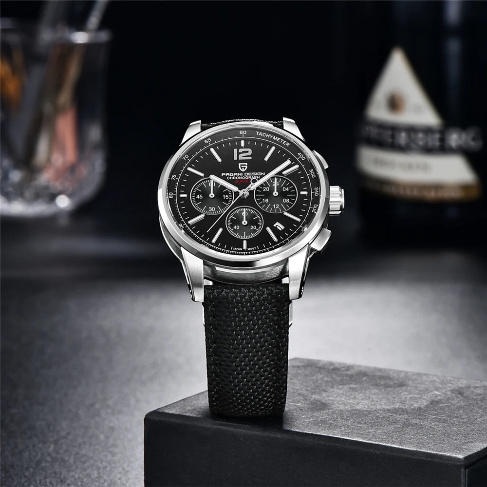PAGANI DESIGN 2025 New Luxury Fashion Casual Men Quartz Watches VK63 100M Water Resistant Sapphire Glass Stainless Steel Watches