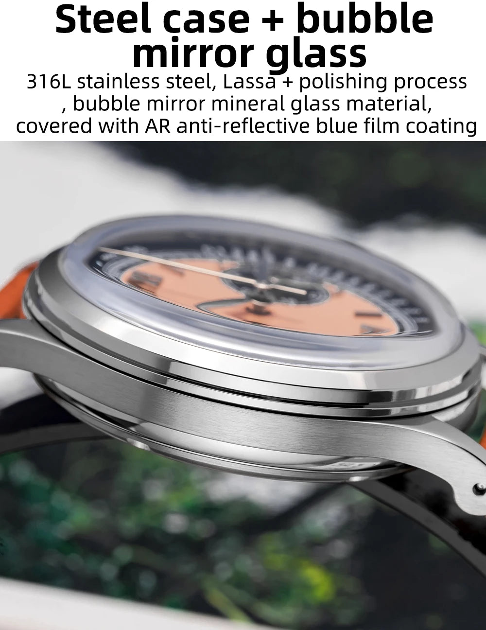 ADDIESDIVE Men watches Quartz Wristwatch Sport waterproof 100m Chronograph AR Coating VK64 Movement Retro Leather Watch New
