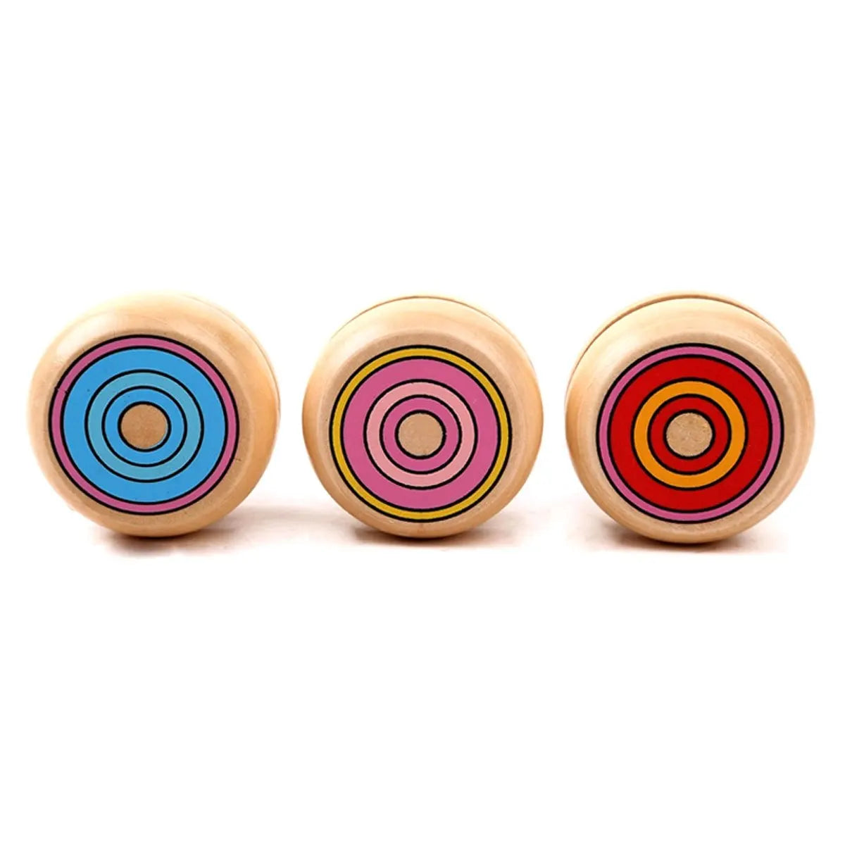 3PCS Handcrafted Wooden Yoyo - Circular Exercise Toy with DIY Paintable Surface, Perfect for Party Games, Adult Hobby ZSY