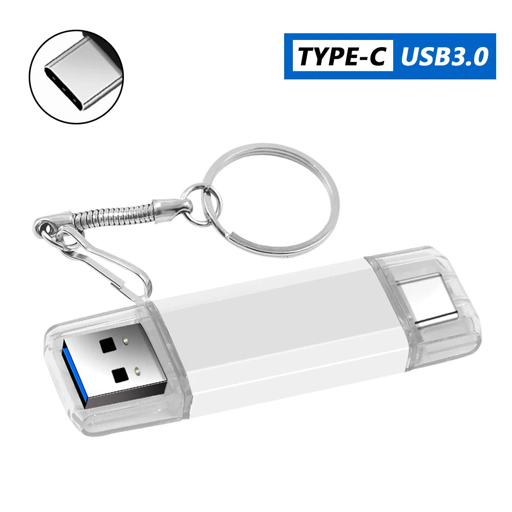 OTG Usb Stick Type C Pen Drive 128 GB 64 GB 32 GB 16 GB USB Flash Drive 3.0 Pendrive Hoge Snelheid Pendrive Voor Type-C Apparaat