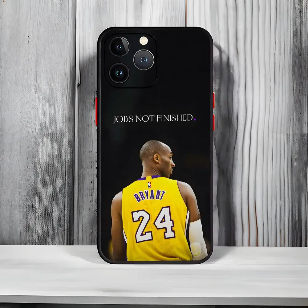 Basketball Fan K-Kobe Bryant Phone Case Black Matte Thin Anti-collision Phone Case For IPhone17 16 15 14 ProMax