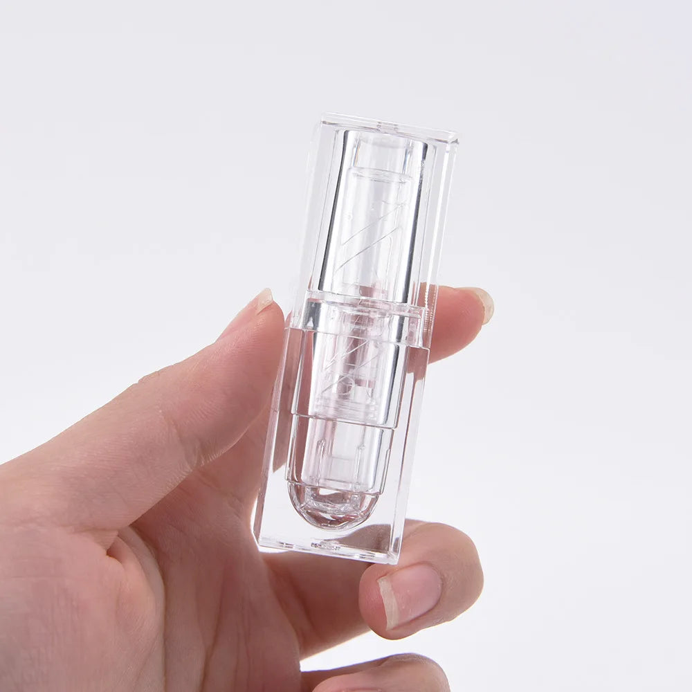 3.6g Empty Mini Square Lip balm Tubes Clear Lip stick Containers Plastic Liquid Lipstick Bottle Cosmetics Packing