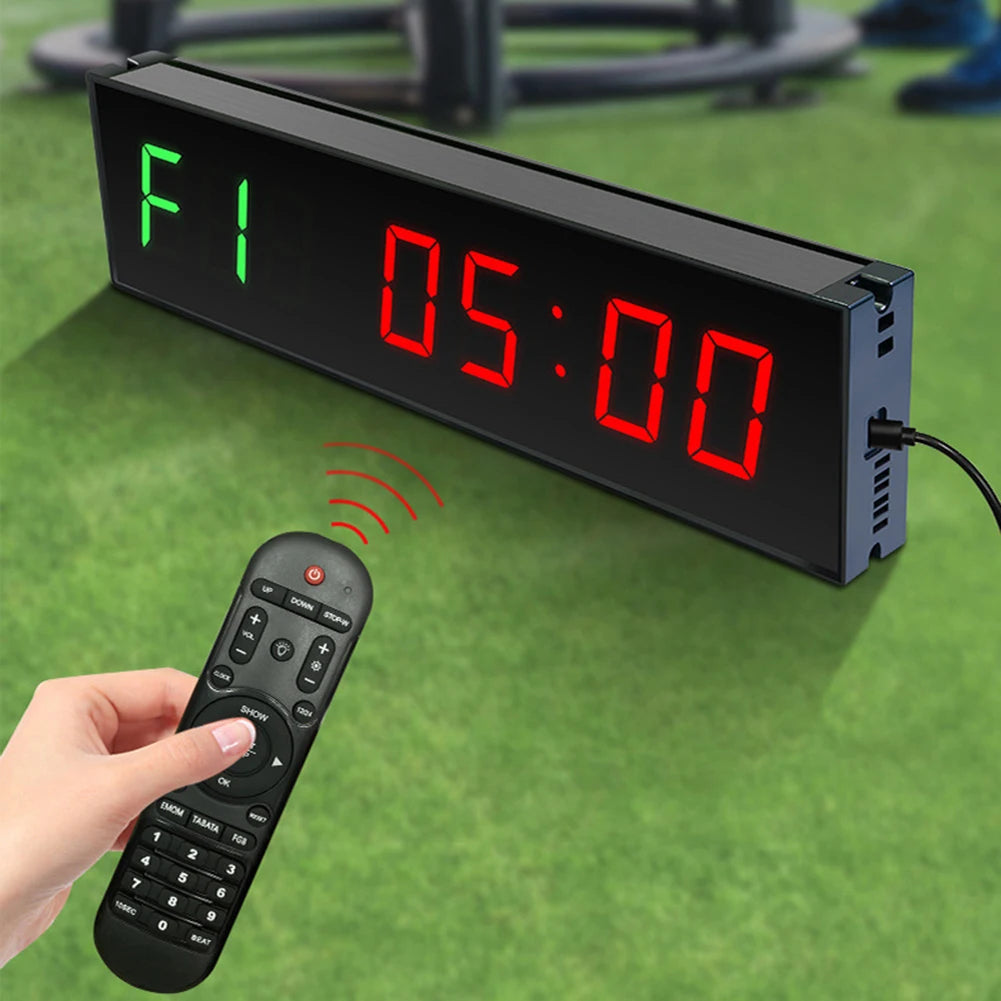 Digital Gym Timer Wall Mounted LED Digital Countdown Clock Sports Training Clock Crossfit Gym Fitness Training Timer with Remote
