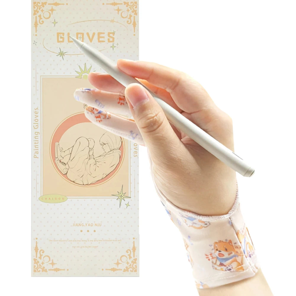 Three-layer Non-slip Glove for iPad/Graphics Drawing Tablet HUION /WACOM/XP-PEN, Drawing Glove for sketching Paiting Art Student