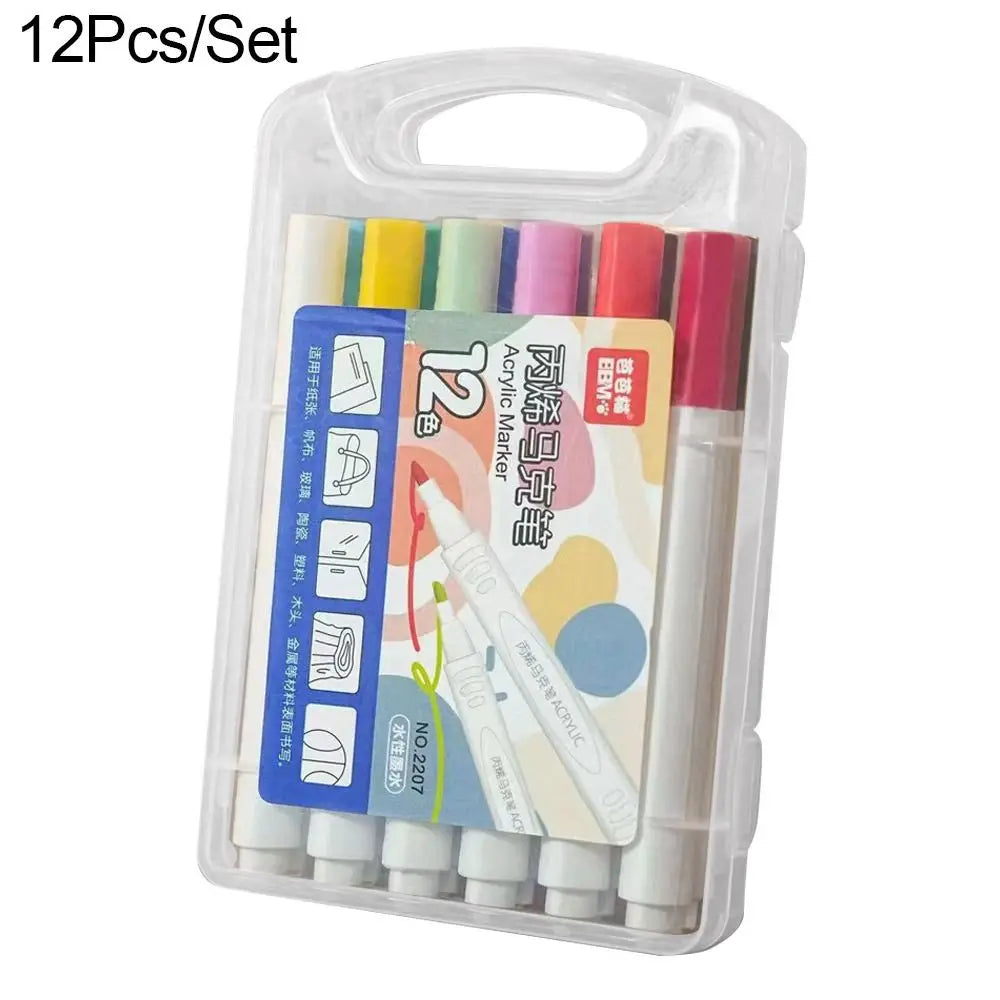 12Pcs/Set Golf Club Color Changing Pen Acrylic Ink Pen With Strong Sunscreen Waterproof Covering Power Golf Accesoires Golf Pen