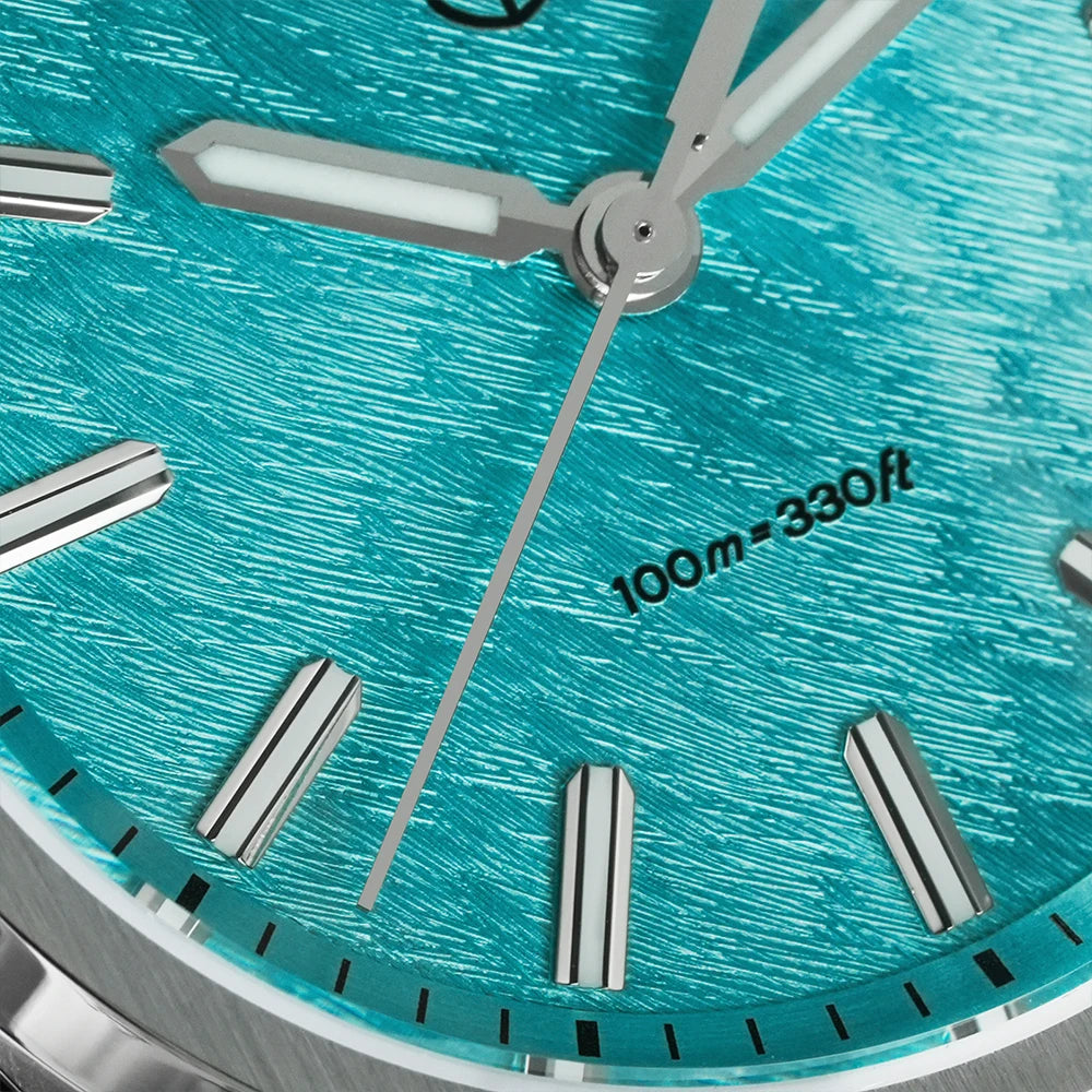Watchdives New WD0003B ‌Aventurine Dial Watch VH31 Sweep Movement Sapphire Crystal Luminous 100m Waterproof 36mm Vintage Watche