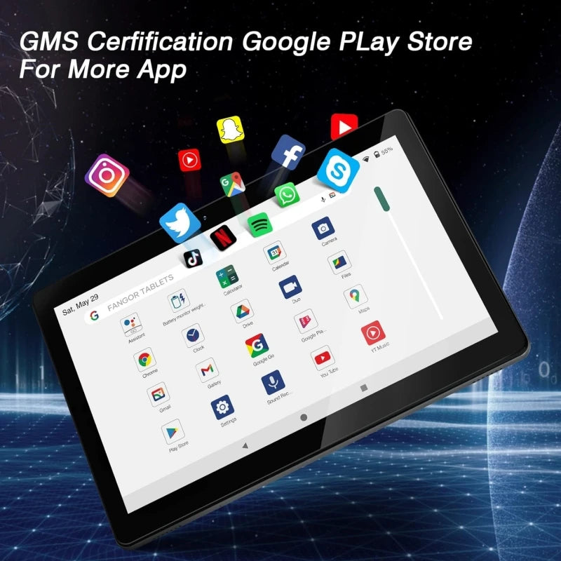 10.1 INCH Android 11 Tablet PC FC10 RAM 2GB ROM 32GB Allwinner A133 Quad-Core 1.4GHz  Resolution 1280 x 800 IPS HD Dual Camera