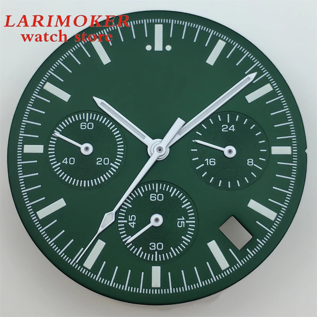 BLIGER 31.5mm 6-pin dial quartz movement Watch dial with VK63 Watch hands C3 green glow-in-the-dark with VK63 movement