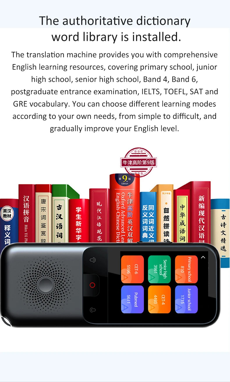 MSAI T11 Translator 138 Languages for Travel Real-time 17 Languages Offline Translation Photo 75 Languages 1500mAh 1+8GB