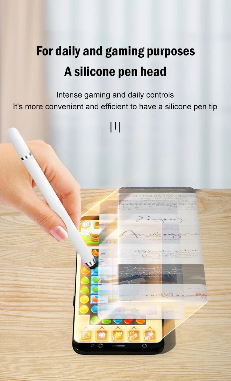 Dual-head Capacitive Pen Disc Silicone Head Dual-purpose Stylus PaintingOffice Retouching Mobile Phone Tablet Pen Capacitive Pen