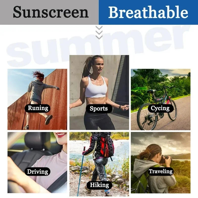 Ice Silk High Elasticity Sunscreen Breathable Half Finger Gloves for Unisex Comfortable Gloves for Outdoor Sports Cycling Summer