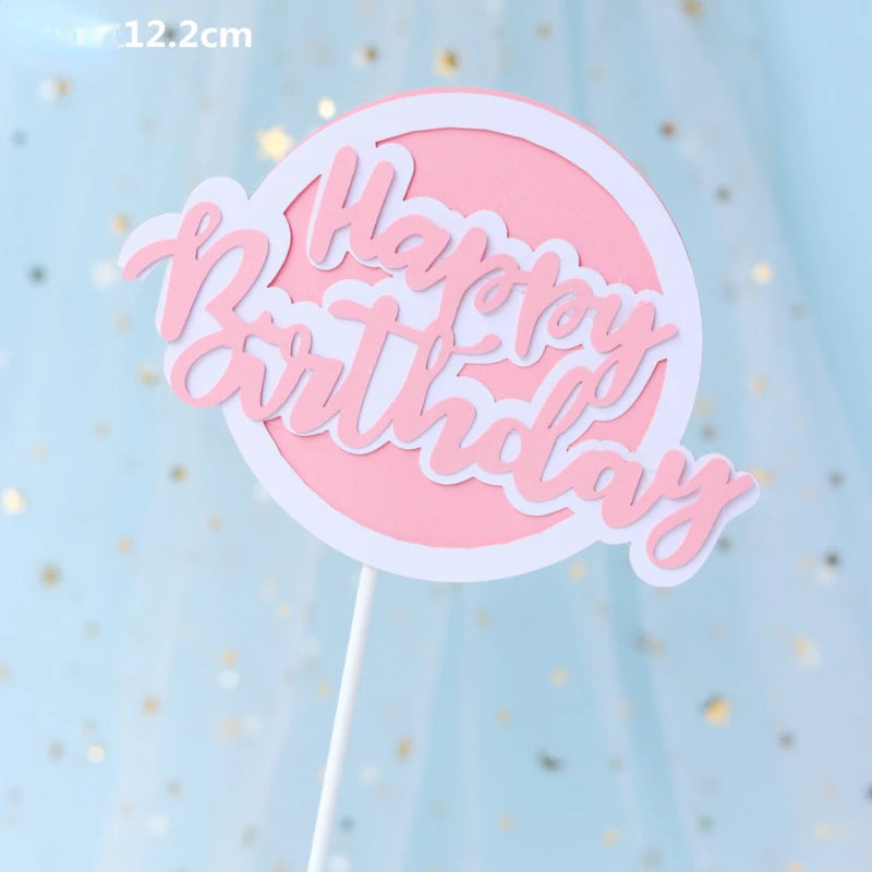 Baby Shower Boy Girls Cake Decoration Happy Birthday Cake Topper Bow Aircraft Car Cupcake Toppers Gender Reveal Baking