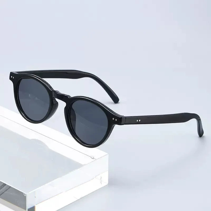 Men's New Retro Round Frame Myopia Sunglasses Men and Women Fashion Trend Myopia Glasses Outdoor Sunscreen Ultraviolet Glasses