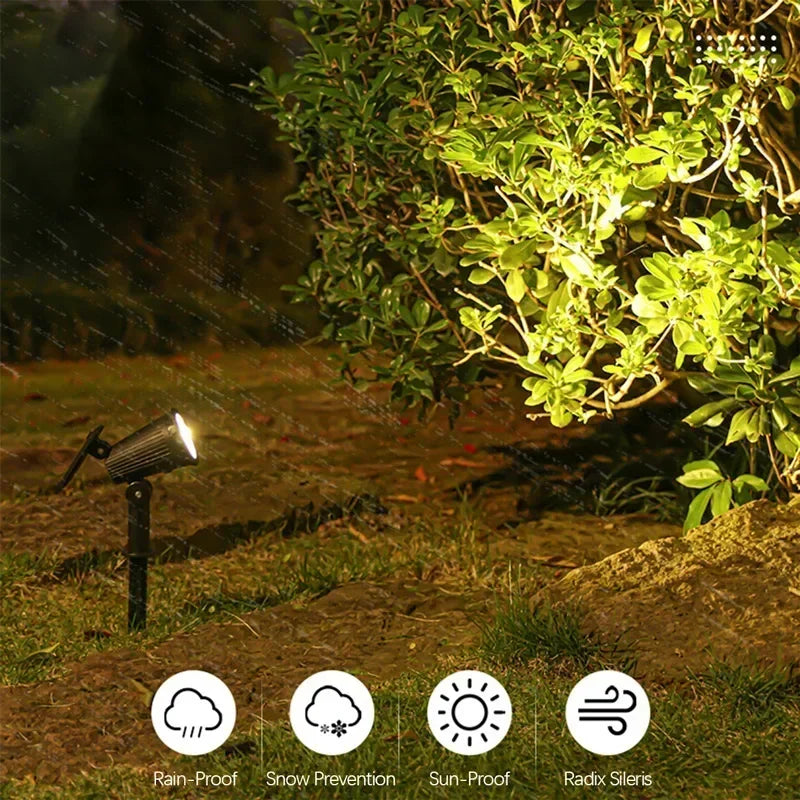 Solar LED Light 9 LED highlighted Spotlights,Outdoor IP65 Waterproof Lights,Brightness Adjustable for Garden Backyard Driveway