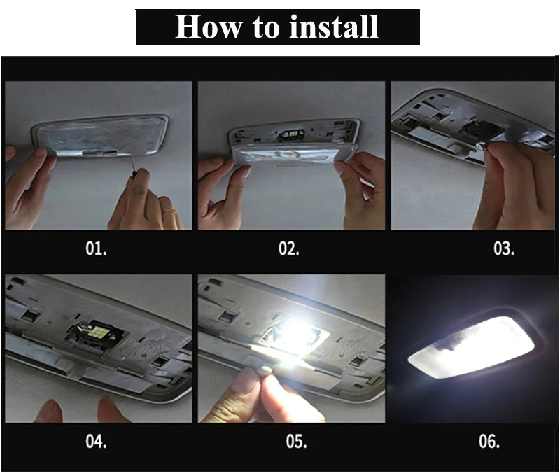ZITWO LED Interior Light License Plate Lamp  Kit For Subaru XV Crosstrek 2013- 2017 2018 2019 2020 2021 2022 2023 Accessories