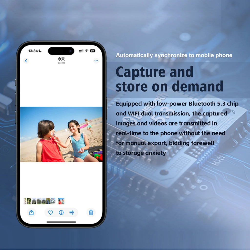 Smart AI Glasses with 8MP HD Camera, 1080P Video, Bluetooth/Wi-Fi, Voice Control & AI Recognition – Lightweight Hands-Free Glas