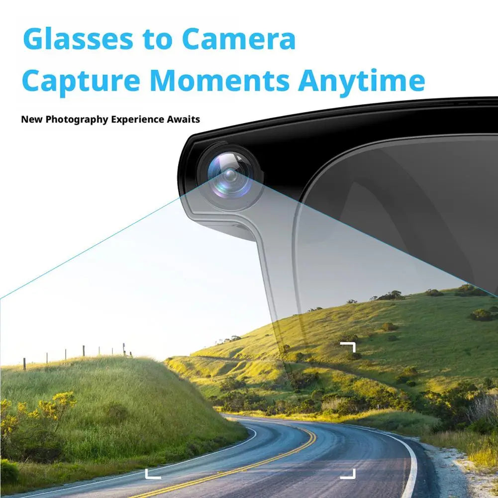 AI Glasses Smart Wearable 12 Megapixel Camera Video For Travel Recording 2K HD Hands Free Photo Capture Carry Gadget Tools