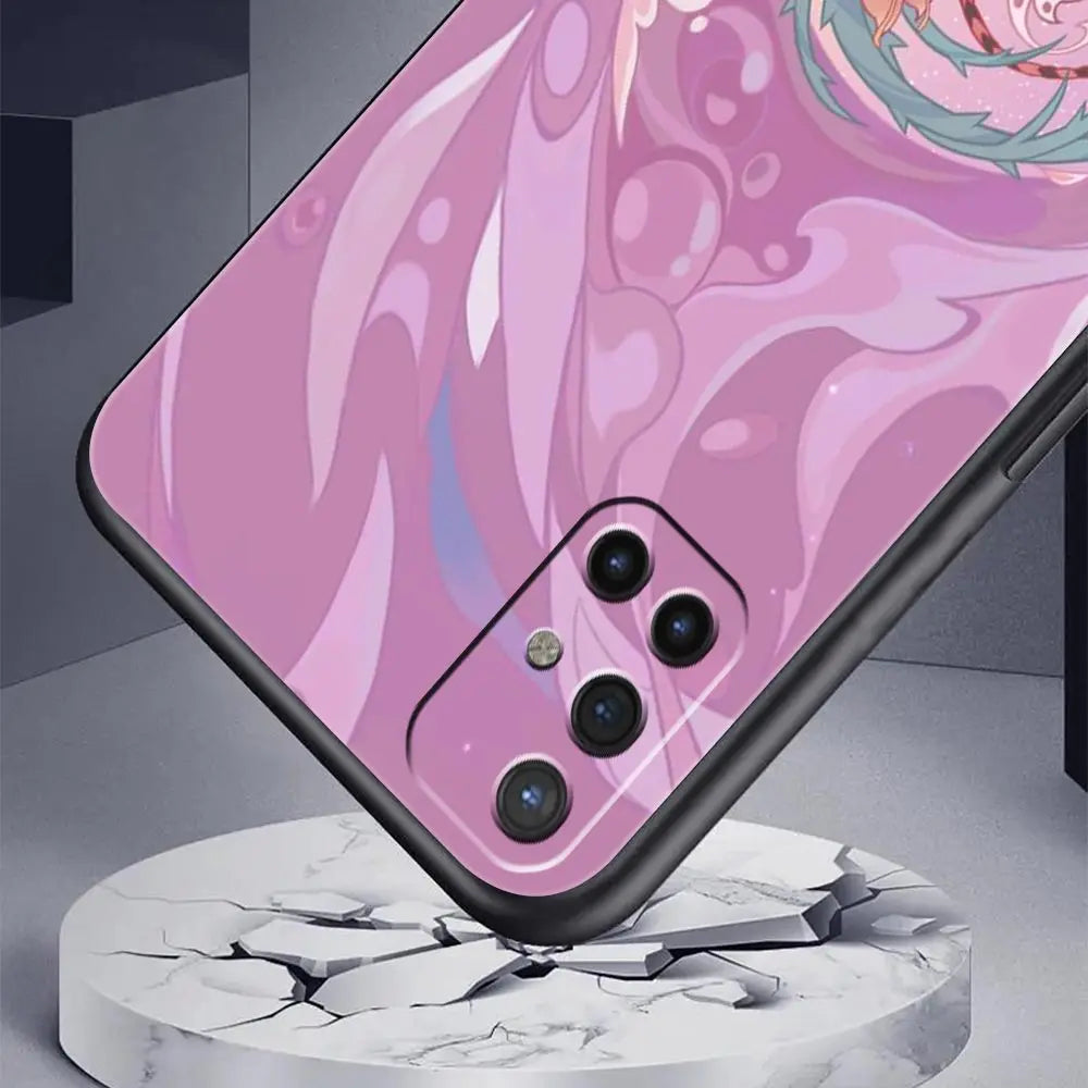 Genshin Impact Cartoon Logo Phone Case For OnePlus 10 9 Pro 9T 10R 9R 9RT 8T 8 7 6T 7T Nord 2T CE 2 5G N200 N10 N100 Black Cover