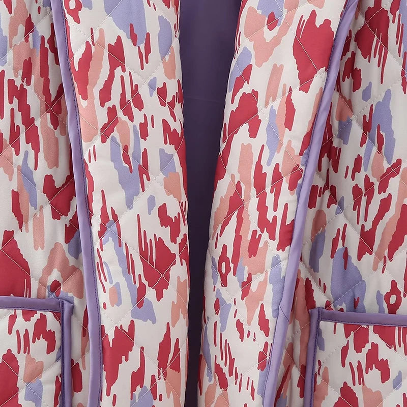 New Printed Pocket Wide Sleeved Ladies Outwear Loose Fashion Women's Double Sided Jacket 2023 Chic Casual Party Street Wear
