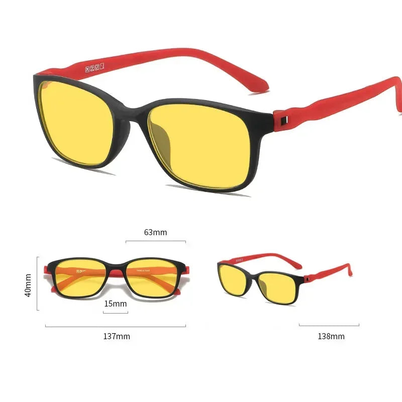 Anti Blue Light Night Vision Glasses for Men Night Driving TR90 Sports Sunglasses Outdoor UV400 Eyewear Unisex Computers Goggles