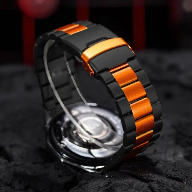 Luxury Stainless Steel Band For Amazfit T-Rex 3 Metal Strap Bracelet For Huami Amazfit trex 3 Watchband Correa Men Business Band