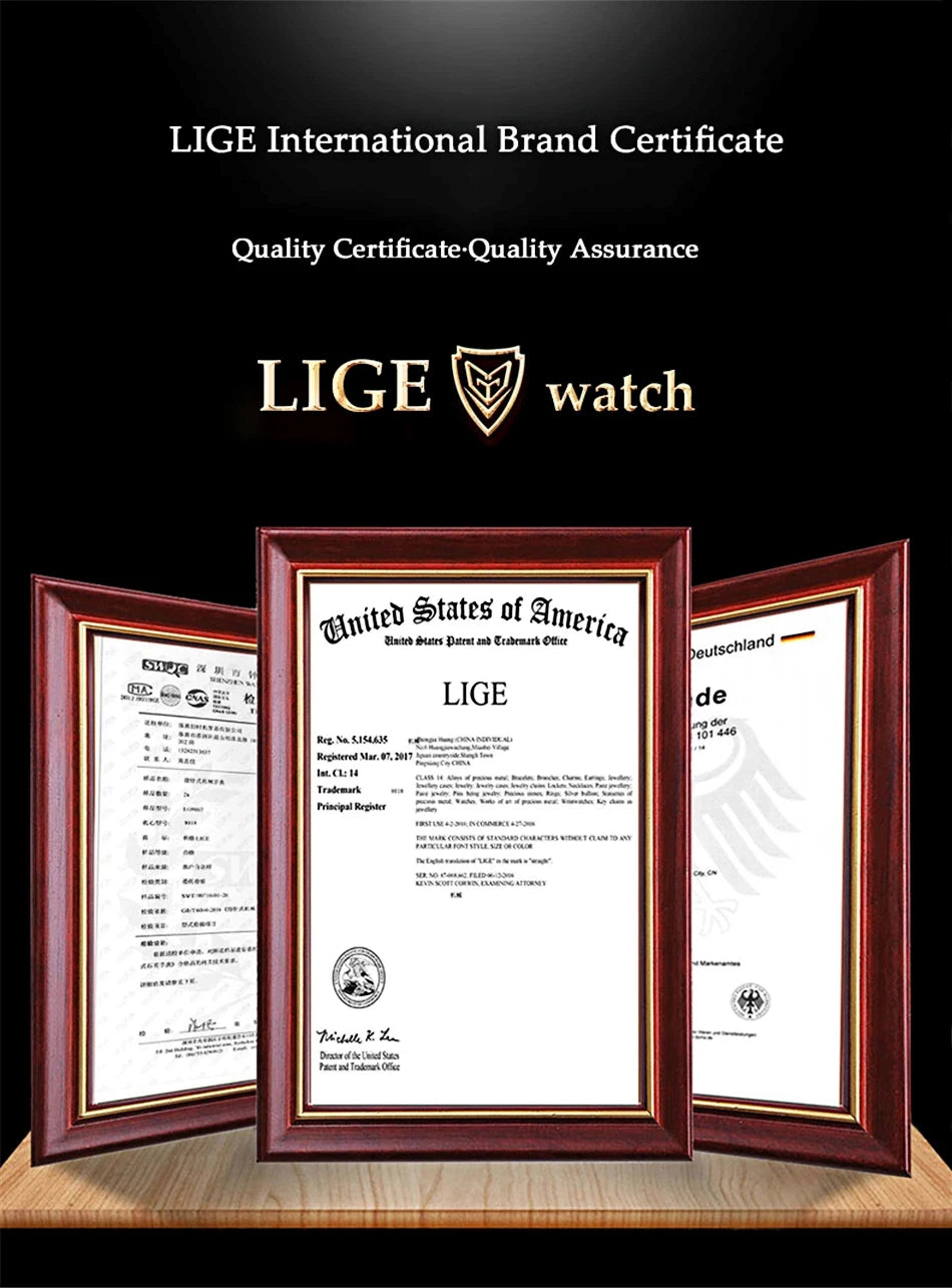 LIGE Creative Diamond Design Watch Women Waterproof Stainless Steel Luminous Ladies Watches Simple Elegant Quartz Wristwatch