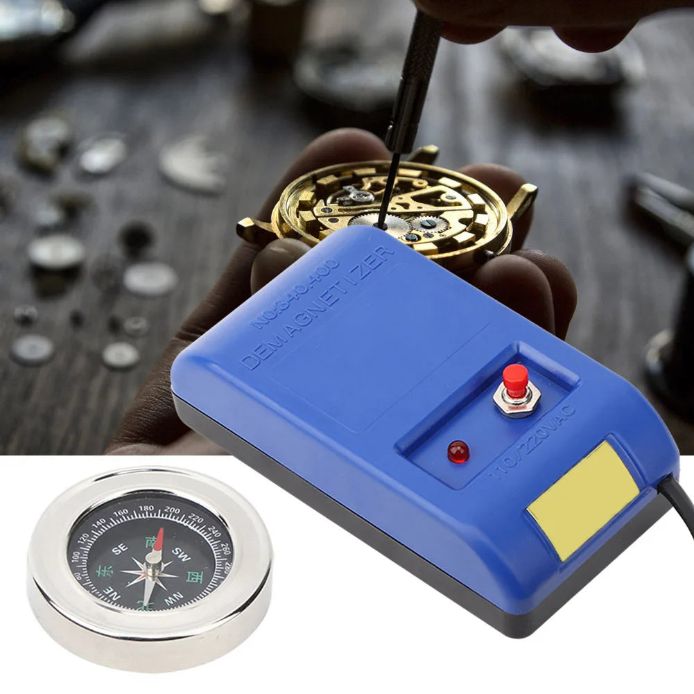 Electrical Demagnetizer Tools Compass Set for Watch Repair Degausser Tool 110V-220V